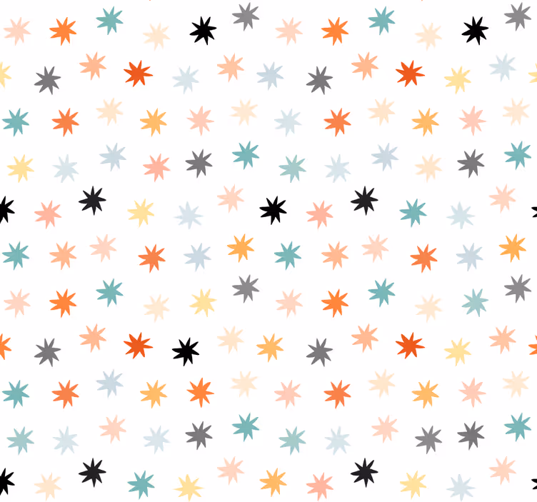 Okrašena tapeta z vzorcem zvezd - TenStickers