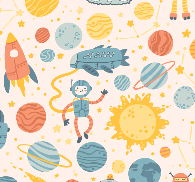 Različne risbe tapeta robotov - TenStickers