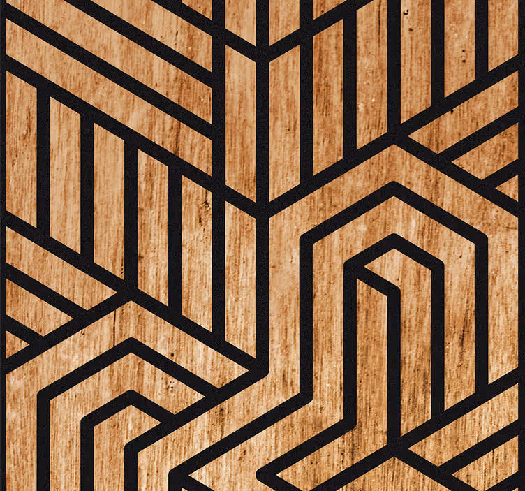Teksturirane tapete lesena geometrija - TenStickers