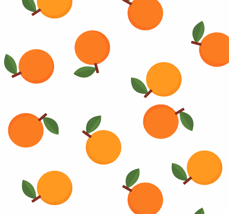 Risanka pomaranče citrusi tapeta - TenStickers