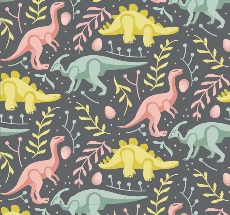 Igra risanke dinozavri tapeta s sliko dinozavra - TenStickers