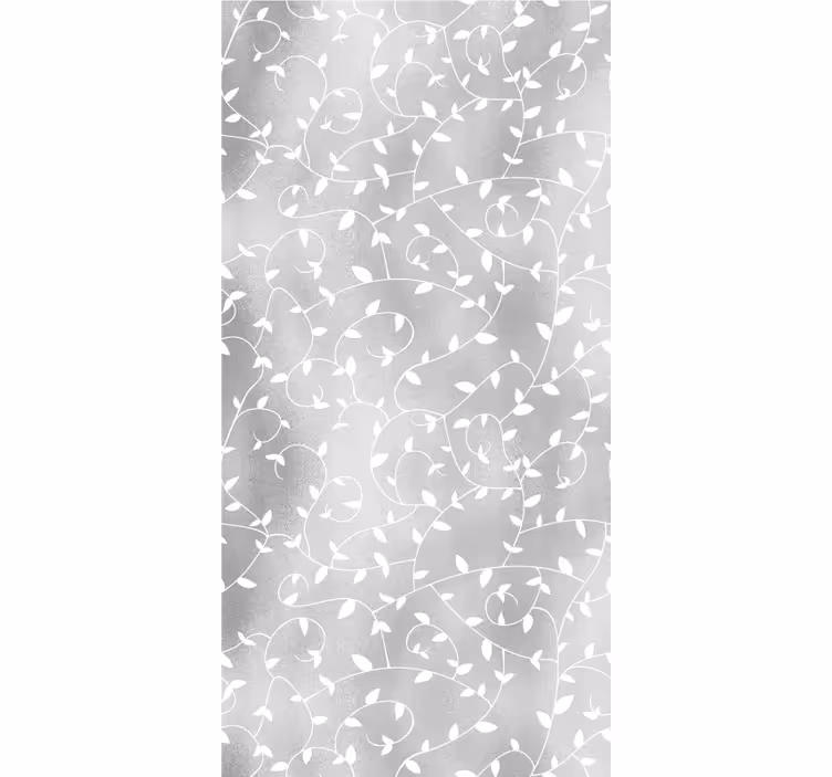 Drevesne veje bela in srebrna tapeta - TenStickers