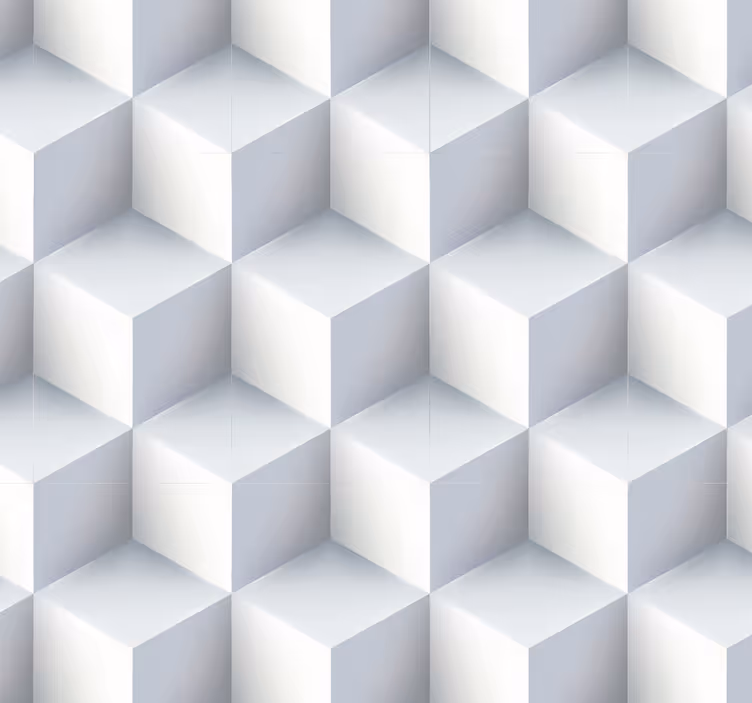Kubična iluzija geometrijski zidni papir - TenStickers