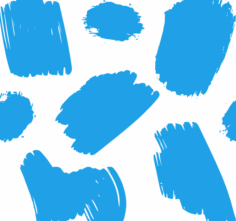 Moderne čopiče modre umetniške tapete - TenStickers