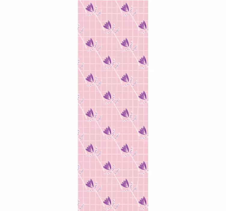 Geometrijski cvetlični motiv geometrijski zidni papir - TenStickers