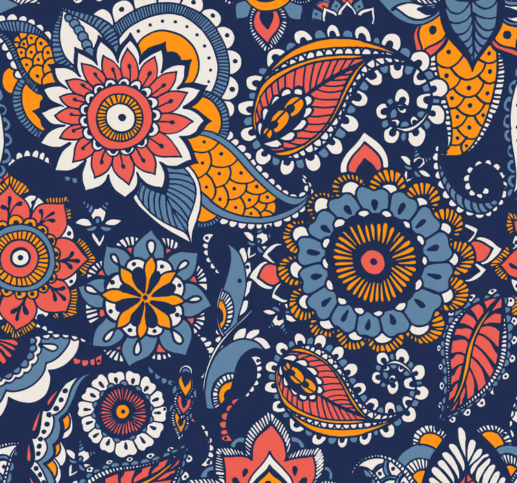 Okrasni paisley Tapete z ornamentnimi motivi - TenStickers
