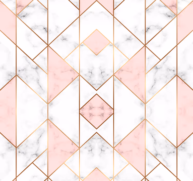 Geometrijska marmorna eleganca geometrijski zidni papir - TenStickers