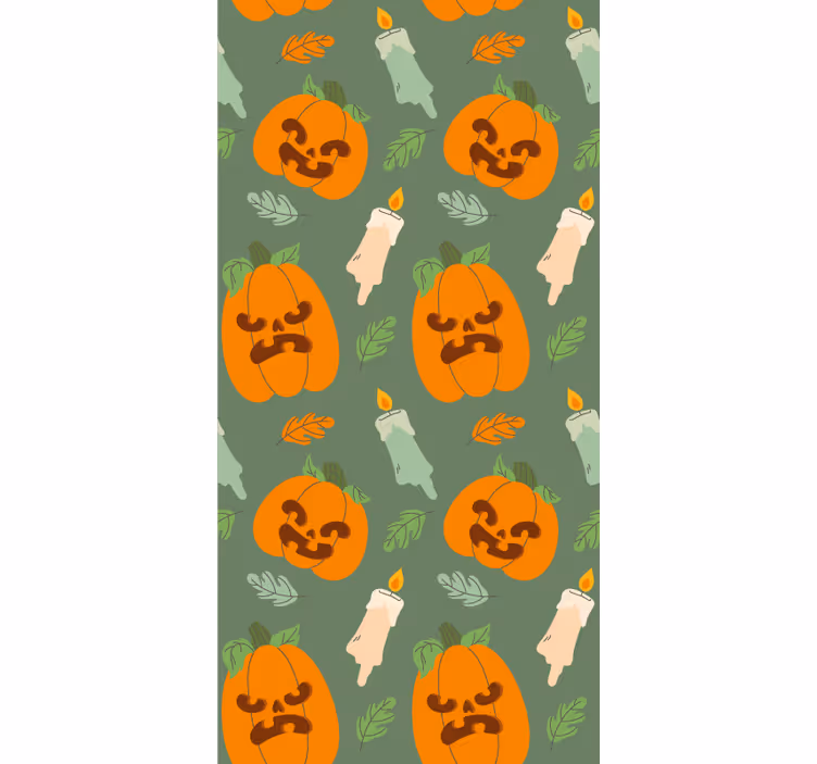 Srhljiv dizajn buče Halloween ozadje - TenStickers