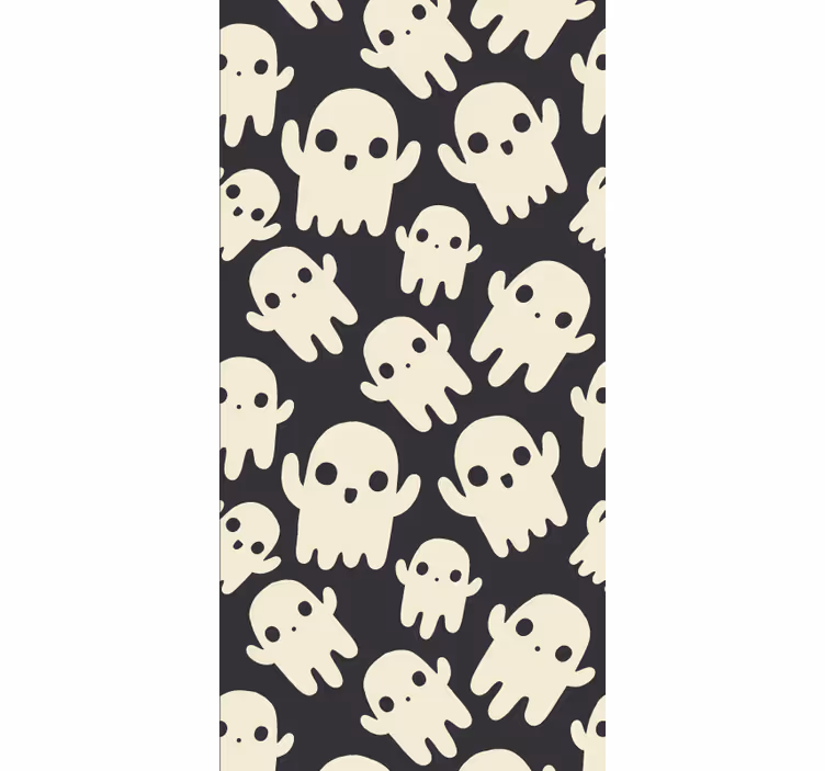 Halloween ozadje vzorec lobanje - TenStickers