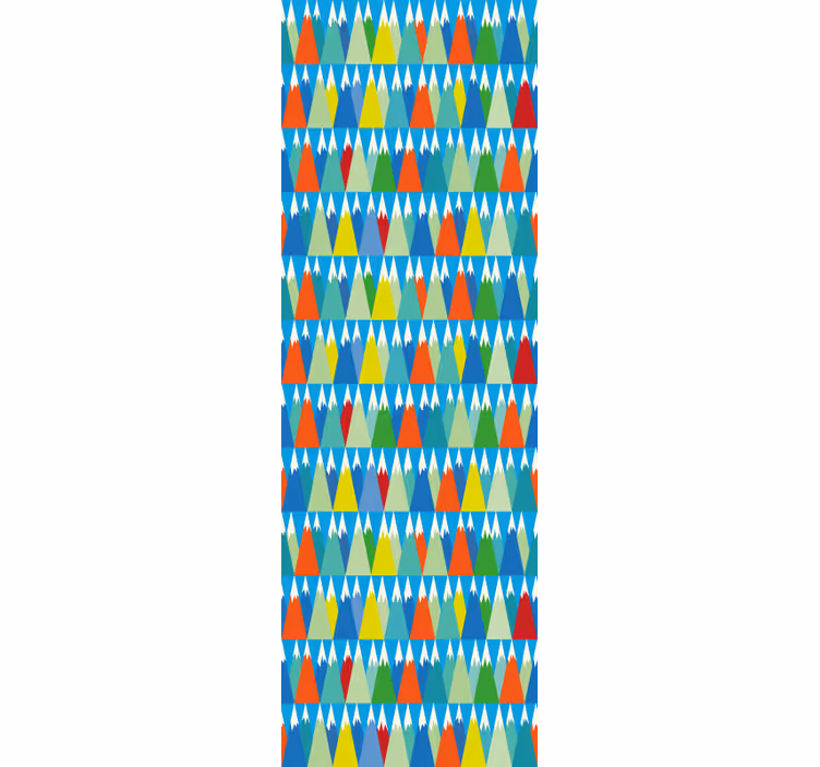 Geometrijska gorska pokrajina geometrijski zidni papir - TenStickers