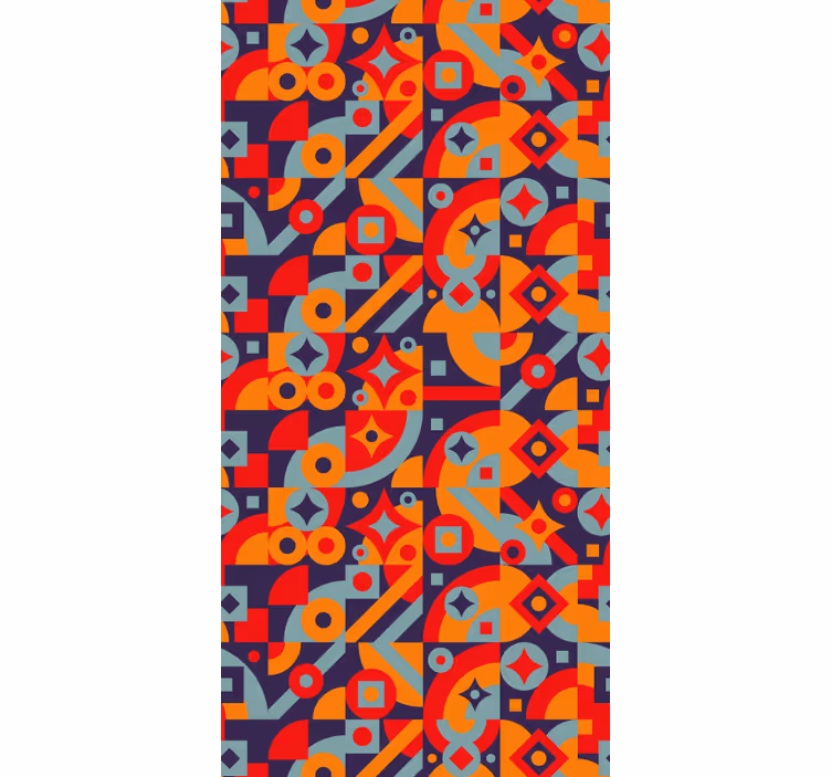 Geometrijski motivi Drugo vintage tapeta - TenStickers