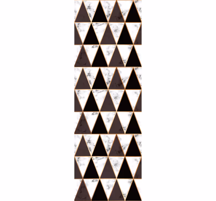 Elegantno tapeta črno-belih trikotnikov - TenStickers