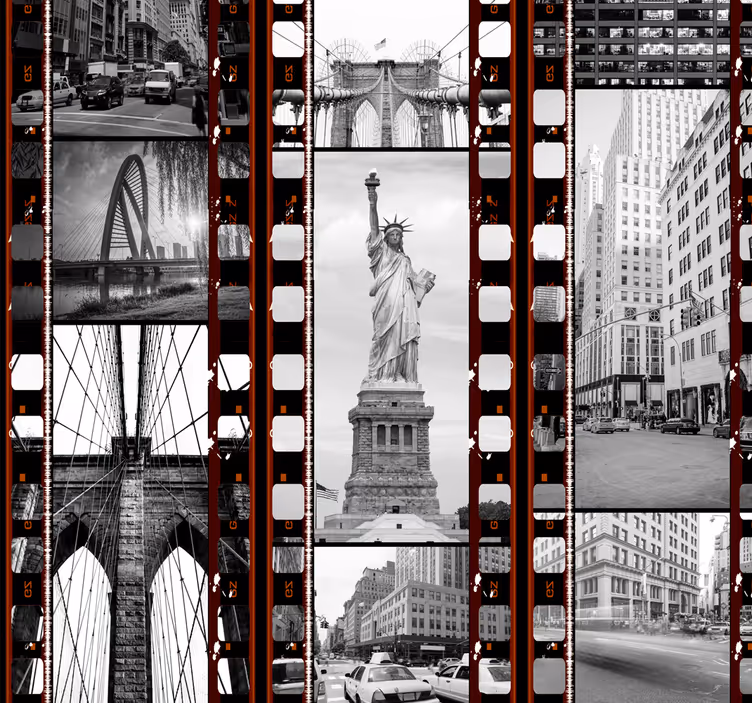 Kolaž new york tapeta - TenStickers