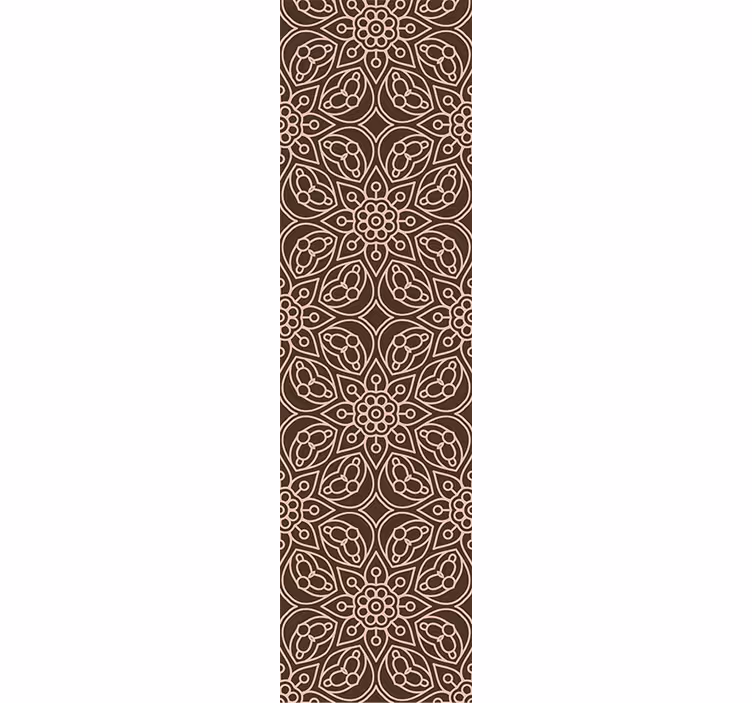 Cvetlični ornamentalni zidni papir simetrični vzorec - TenStickers