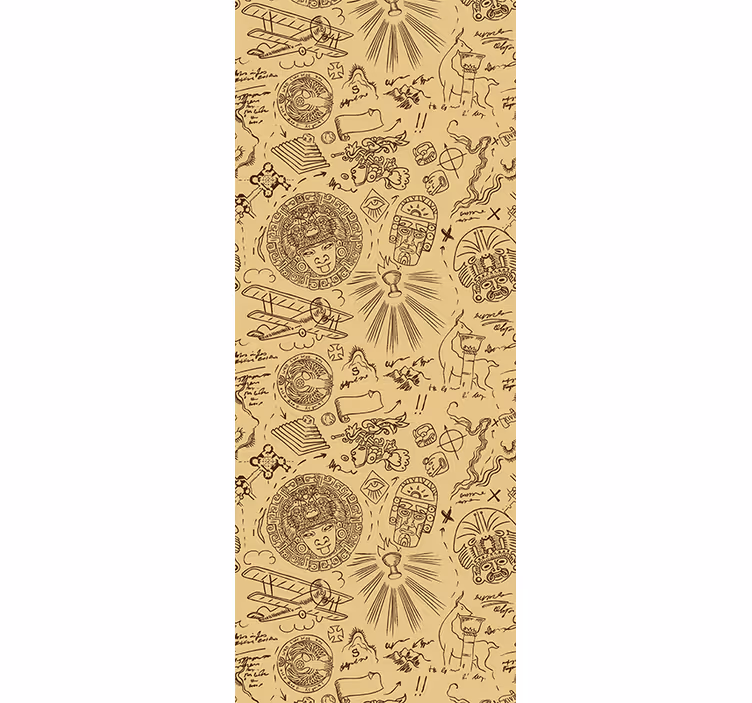 Starinske skice ekspedicij Drugo vintage tapeta - TenStickers