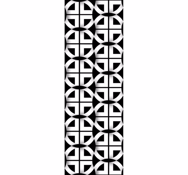 3d črno-bele tapeta - TenStickers