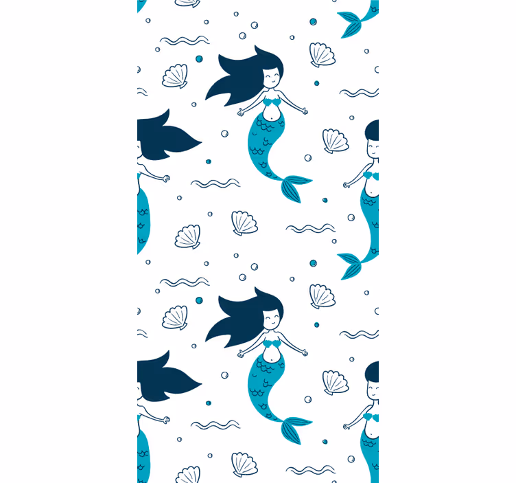 Očarljiv prizor morske deklice tapeta z živalmi - TenStickers