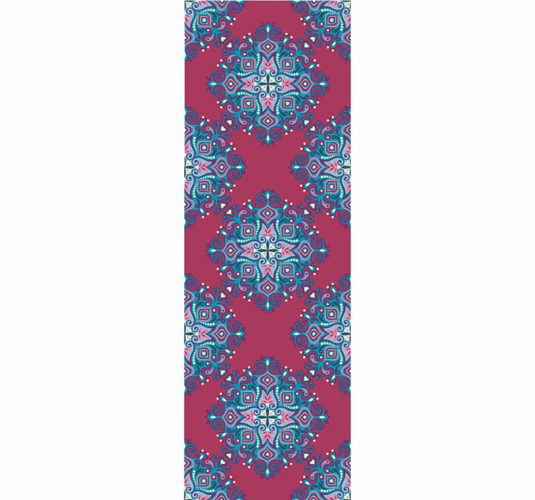 Indijski tradicionalni vzorec cvetličnih tapeta - TenStickers
