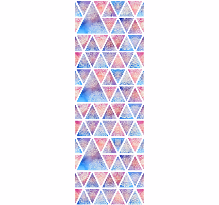 Geometrijski trikotni niz geometrijski zidni papir - TenStickers