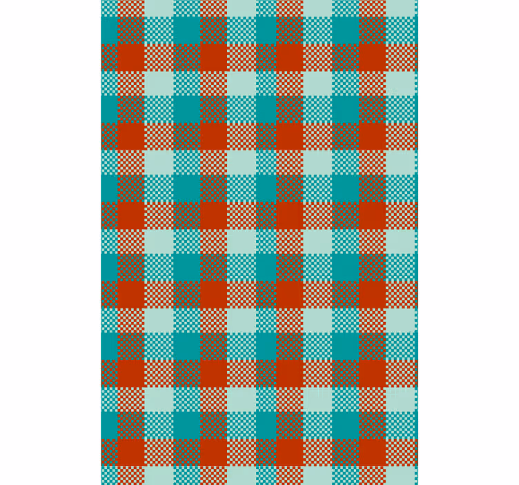 Gingham vzorec geometrijski zidni papir - TenStickers