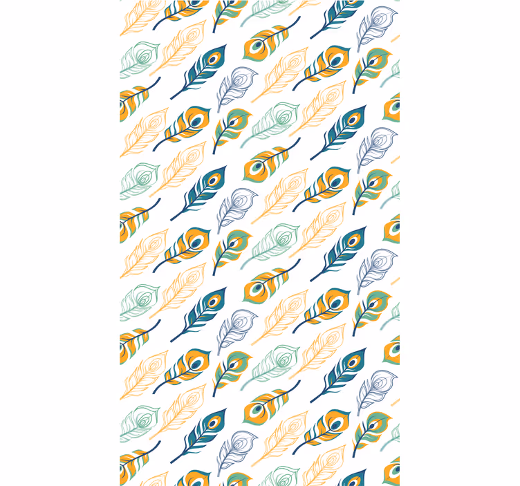 Pernata eleganca umetniško tapeta - TenStickers