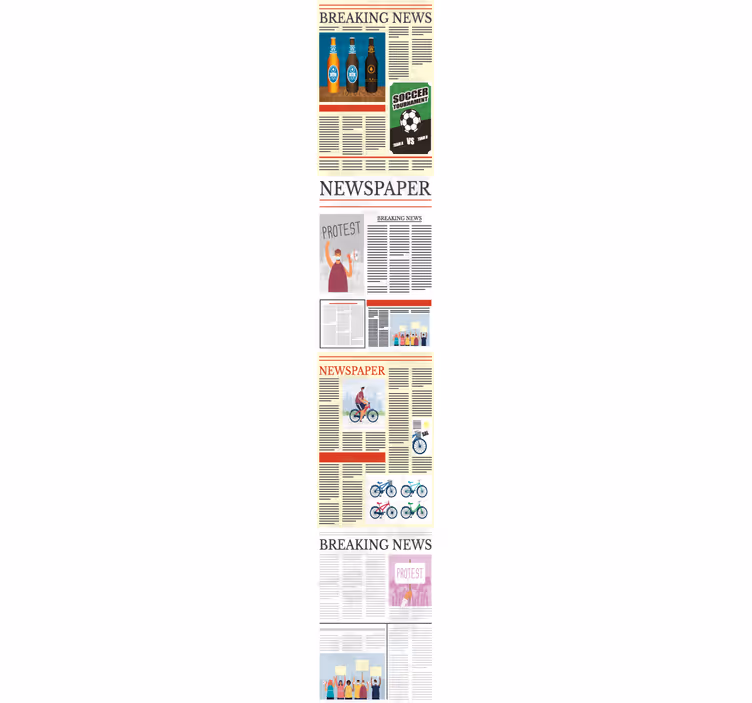 časopisni kolaž tapeta z napisi in črkami - TenStickers