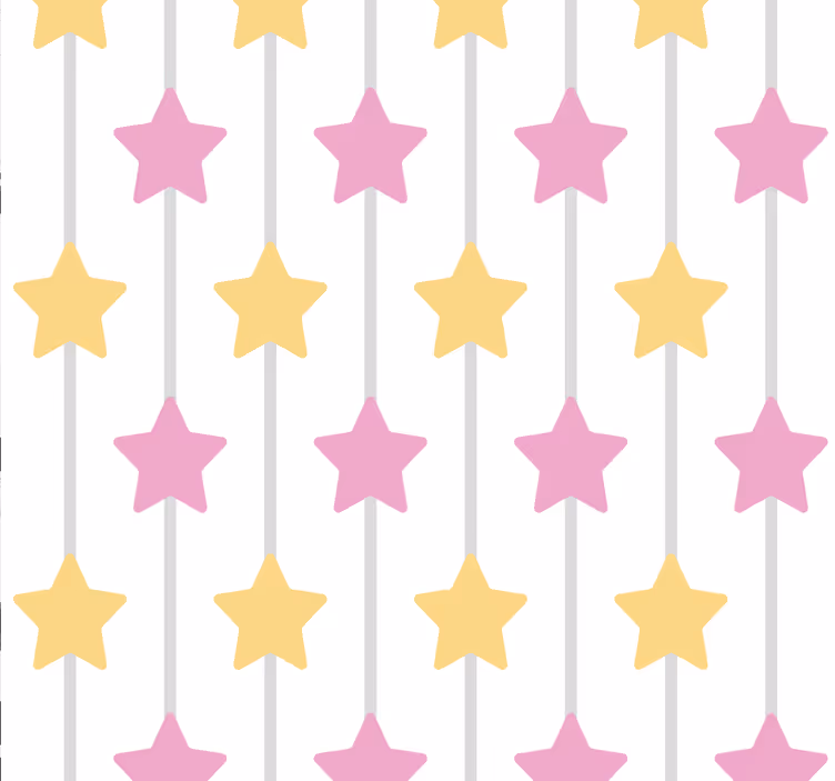 Roza zvezda vzorec tapeta - TenStickers