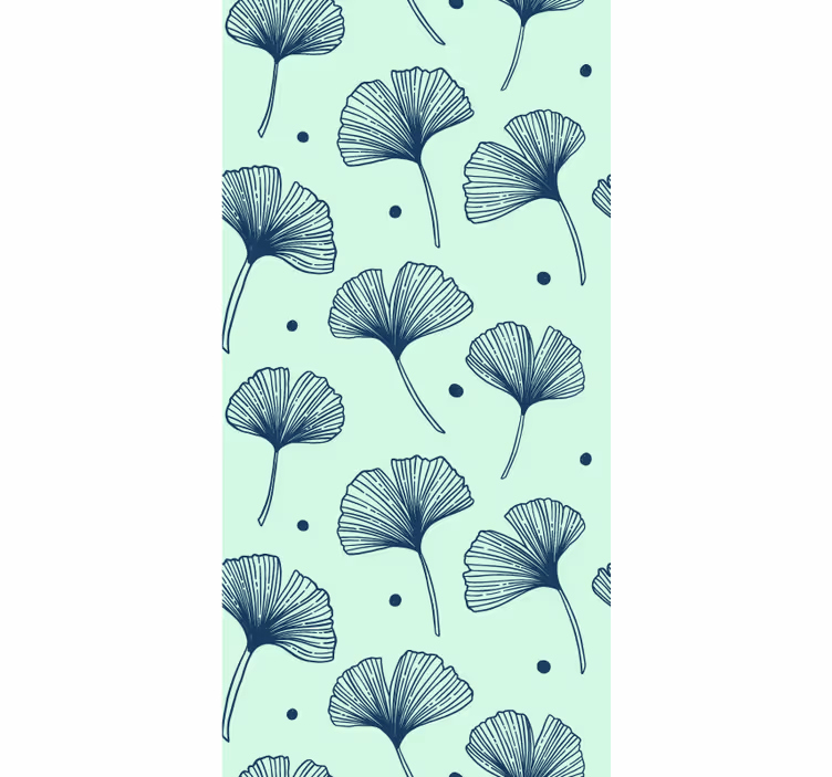 Cvetlično modra barvna tapeta za kuhinjo - TenStickers