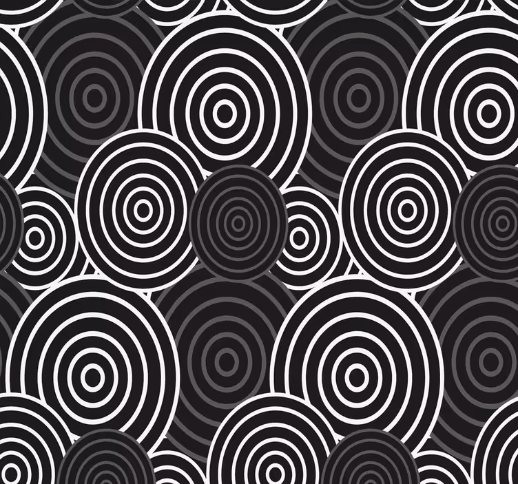 Koncentrični krogi geometrijski zidni papir - TenStickers
