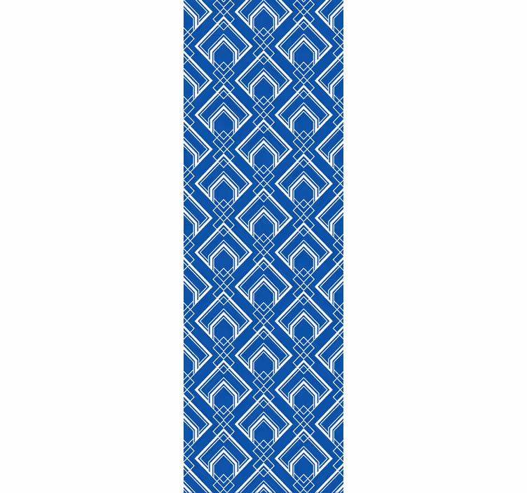 Geometrijski modri vzorec geometrijski zidni papir - TenStickers