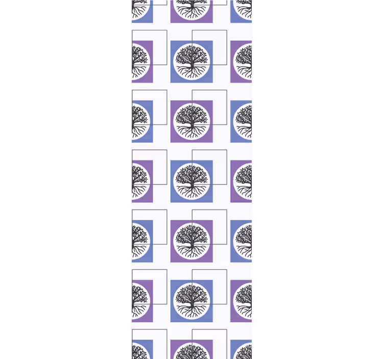 Geometrijsko oblikovanje drevesa Tapete za spalnice - TenStickers