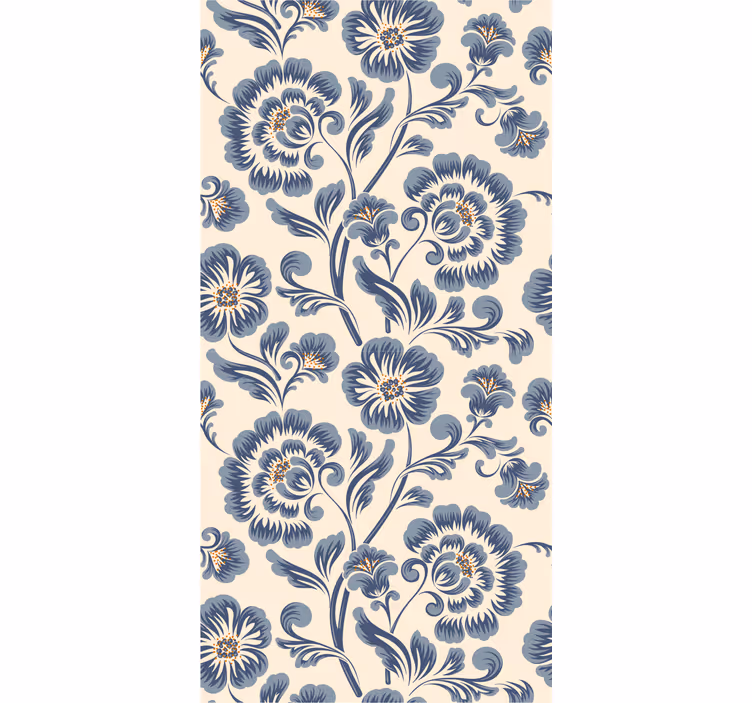 Cvetlični ornamentalni zidni papir cvetlična eleganca - TenStickers