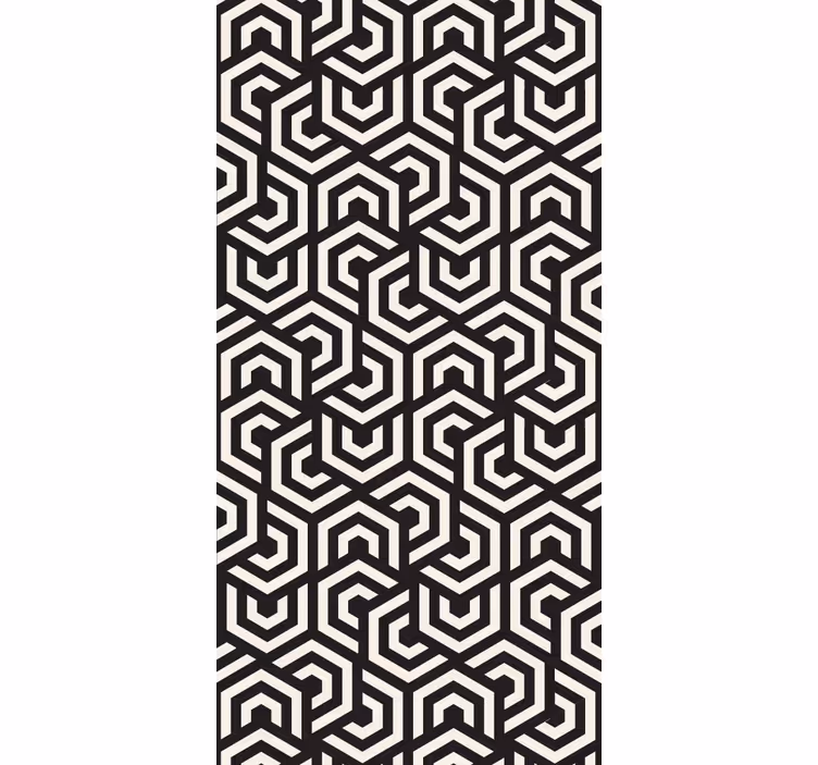 Labirintna zasnova geometrijski zidni papir - TenStickers