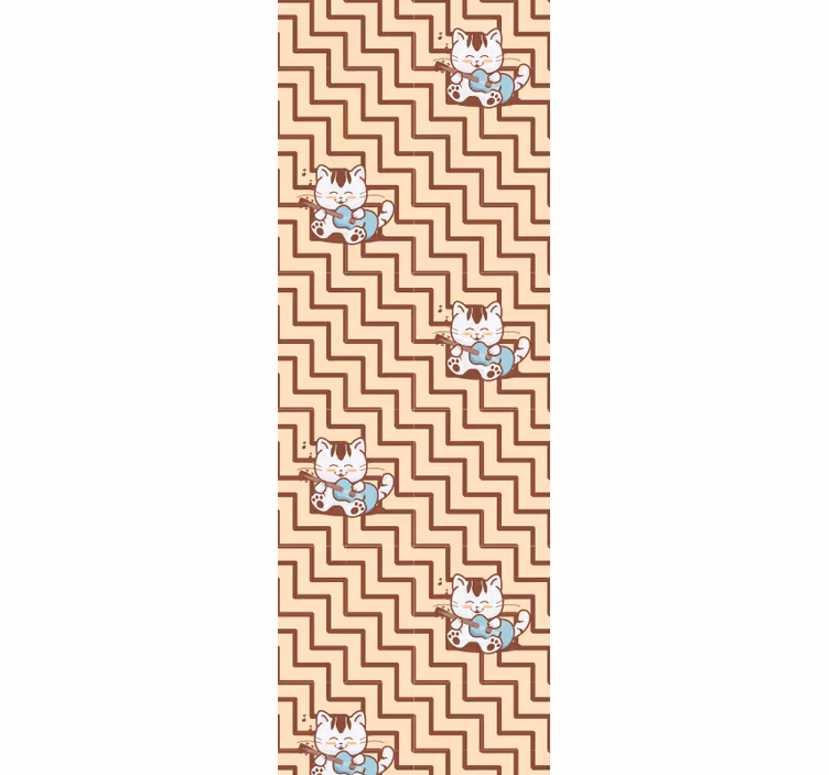 Geometrijski mačji motiv mačke ozadje - TenStickers