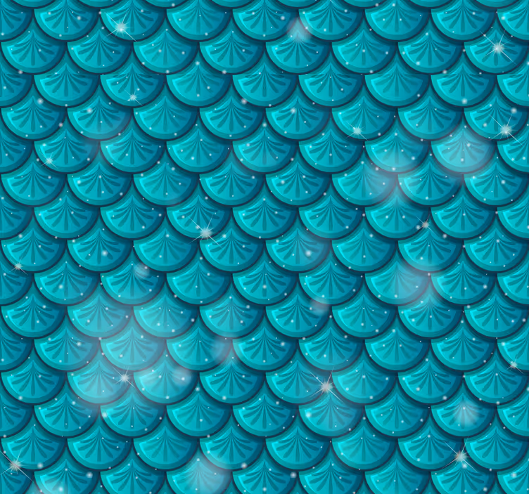 Sirena modra tehtnica 3d tapeta - TenStickers