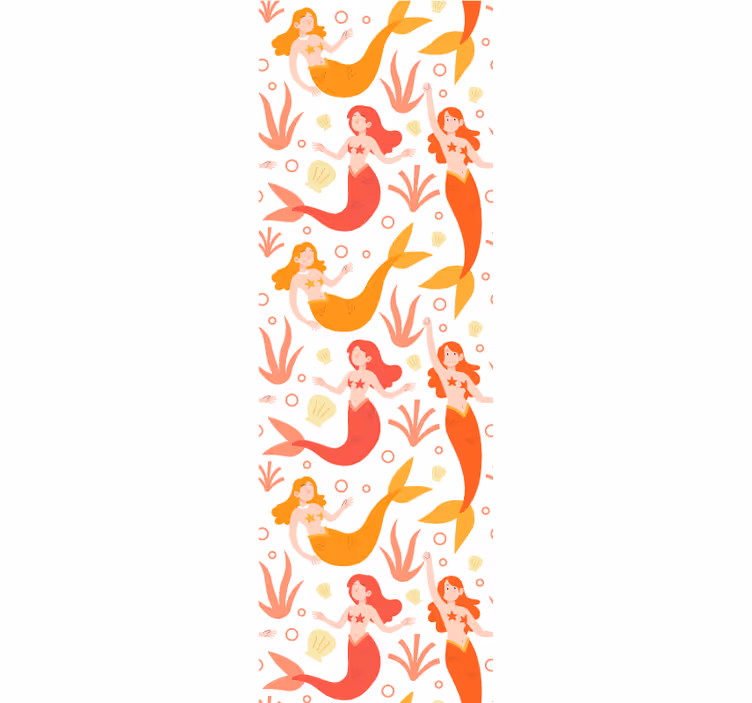 Sirene vzorec tapeta - TenStickers