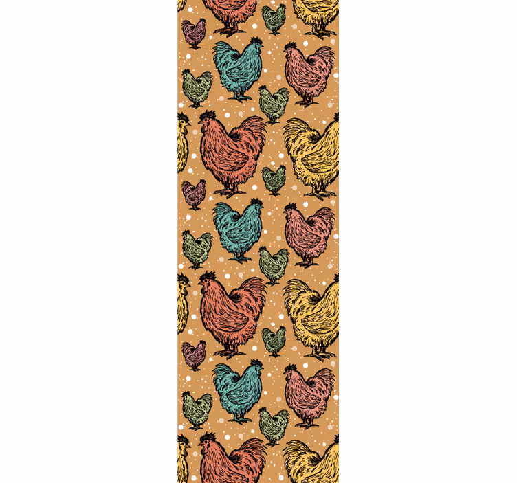 Barvit vzorec petelina tapeta z živalmi - TenStickers