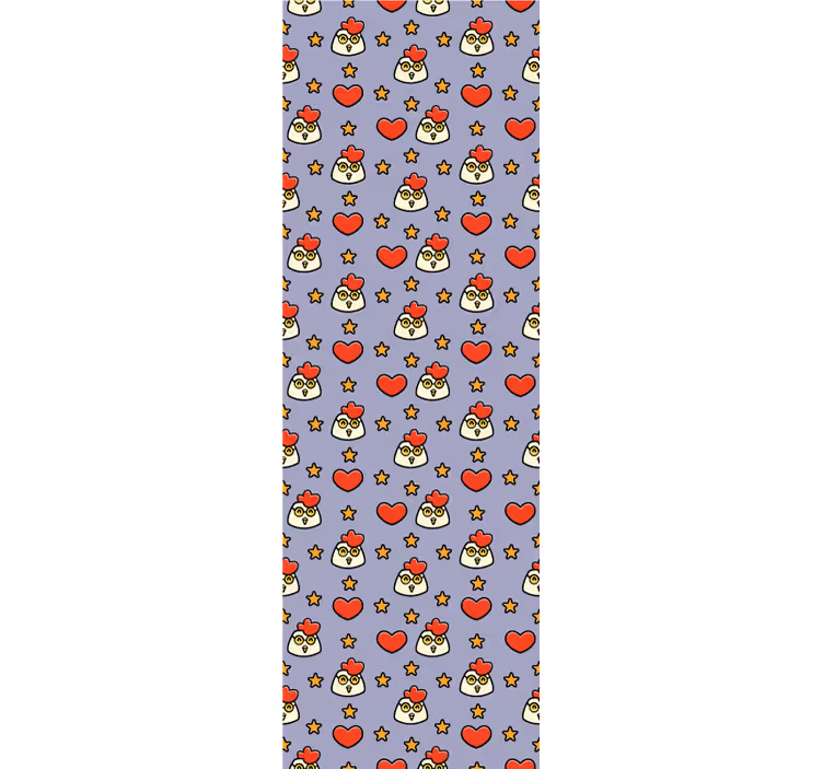 Risani vzorec piščanca tapeta z živalmi - TenStickers