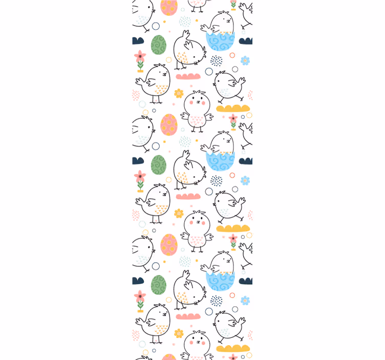 Piščančji vzorec delight Tapete za otroške sobe - TenStickers