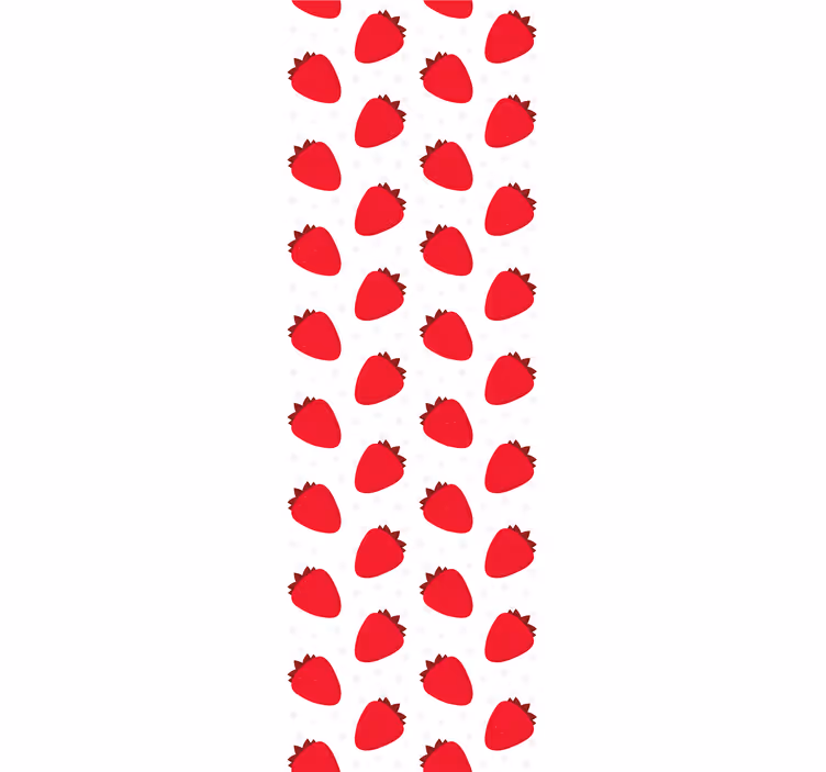 Tapete za kuhinjo rdeče jagode vzorec - TenStickers