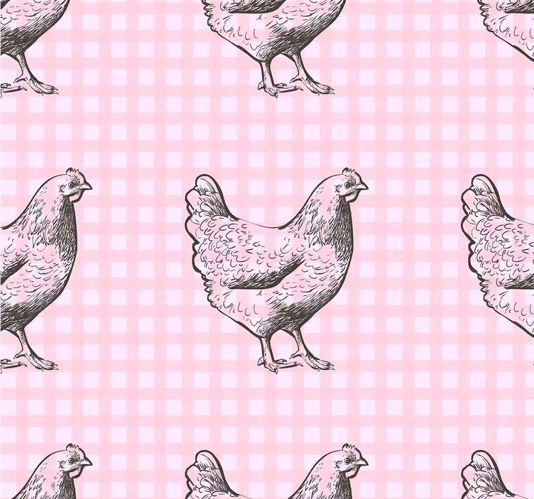 Dekor z vzorcem kokoši Tapete za kuhinjo - TenStickers