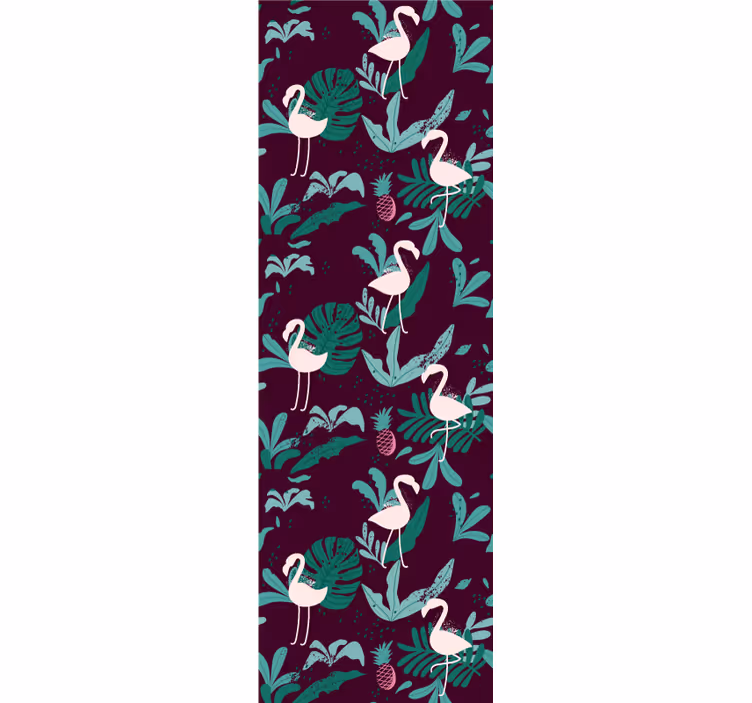 Tropski flamingo tapeta z živalmi - TenStickers