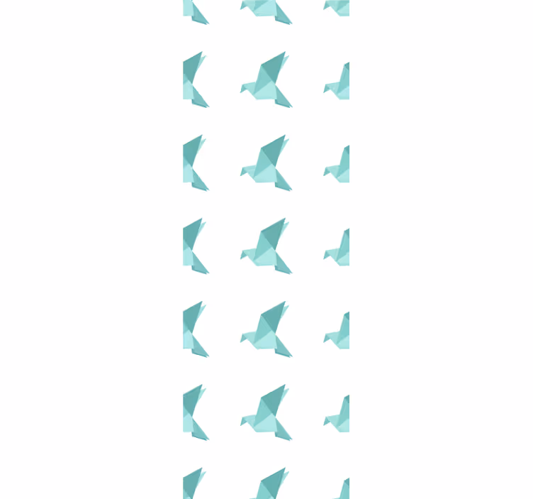 Tapete za otroške sobe vzorec origami ptic - TenStickers