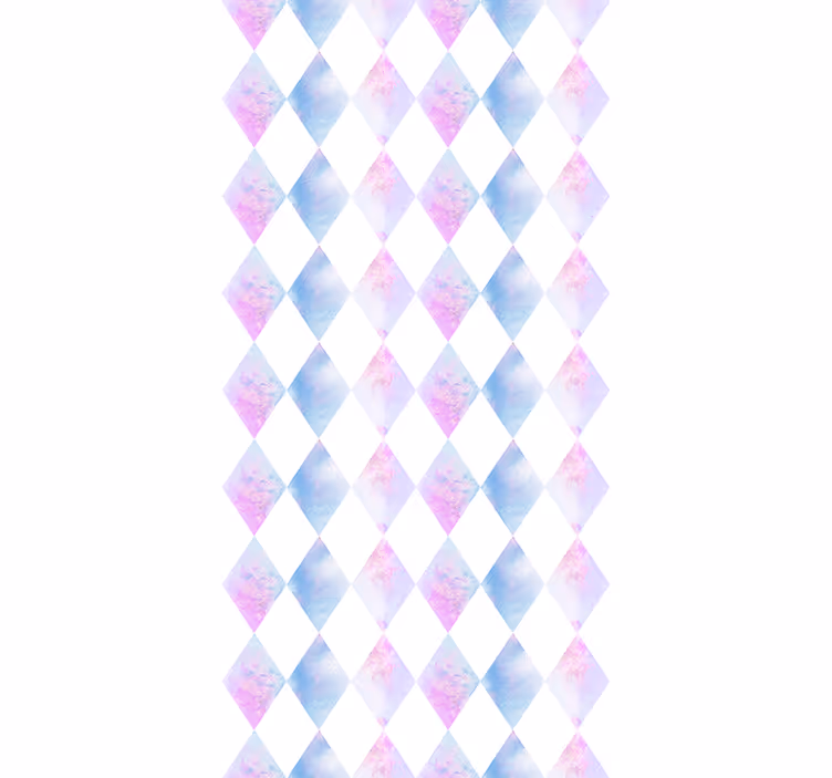 Geometrijski harlekin kvadratno tapeta - TenStickers