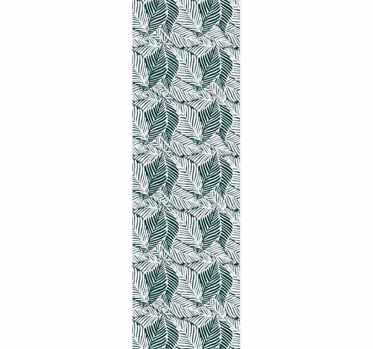 Motiv zelene spalnice tapeta z listi - TenStickers