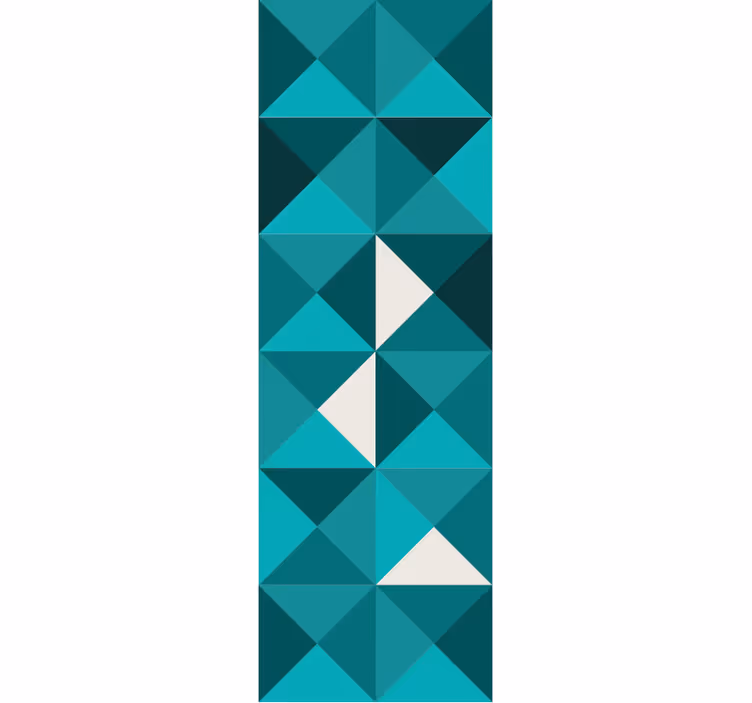 Modra trikotna oblika geometrijski zidni papir - TenStickers