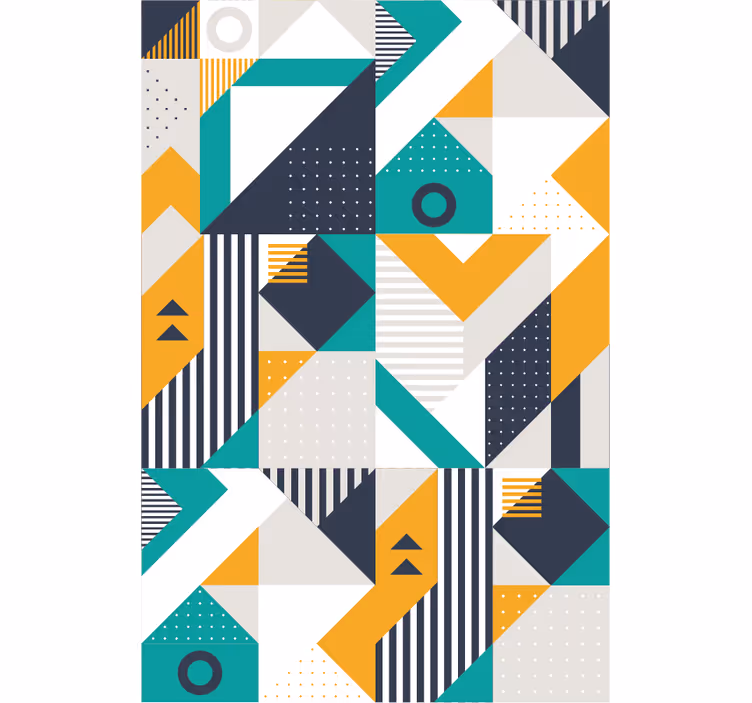 Geometrijski vzorci tapeta za dnevno sobo - TenStickers