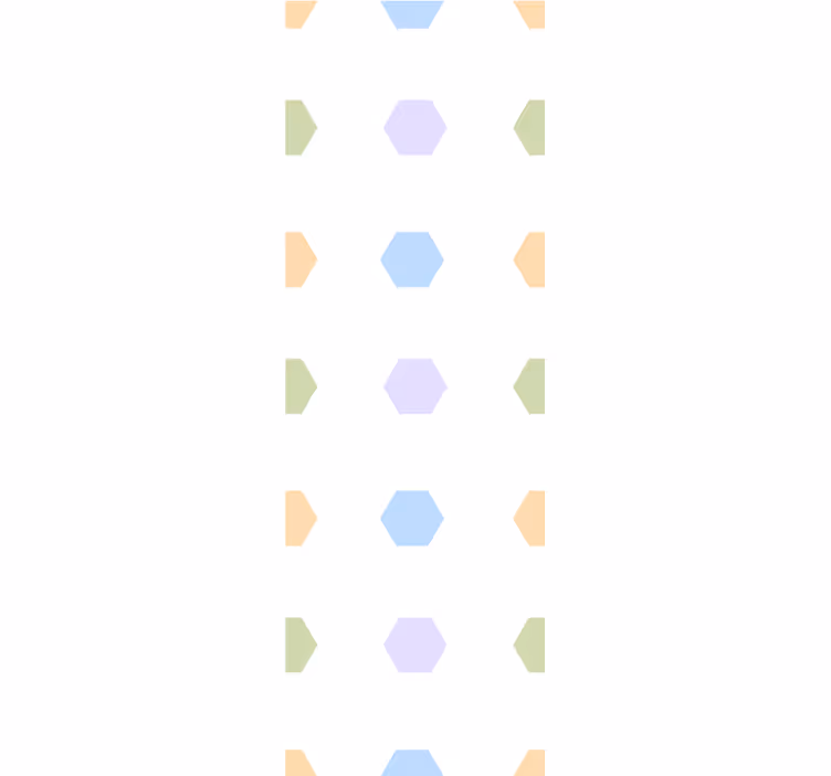 Pastelni šesterokotniki geometrijski zidni papir - TenStickers