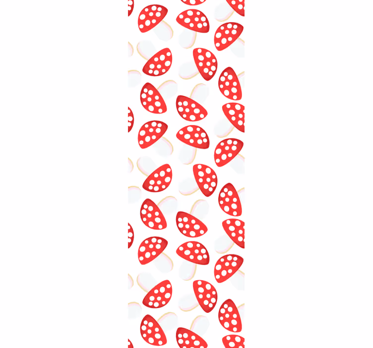 Tapeta za glavno spalnico stiliziran vzorec jagod - TenStickers