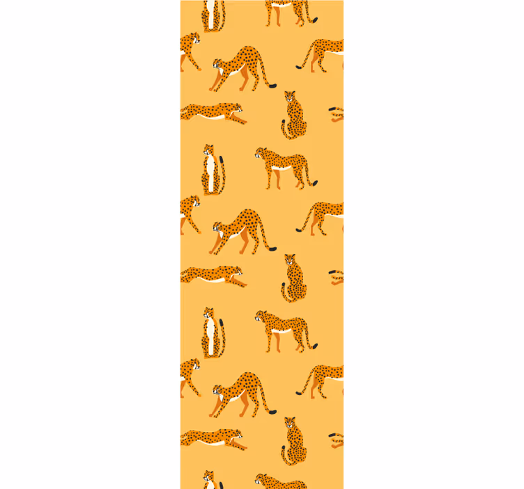Igrivi leopardi tapeta z živalmi - TenStickers